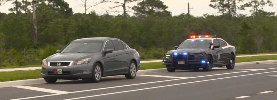 Photo of a routine traffic stop