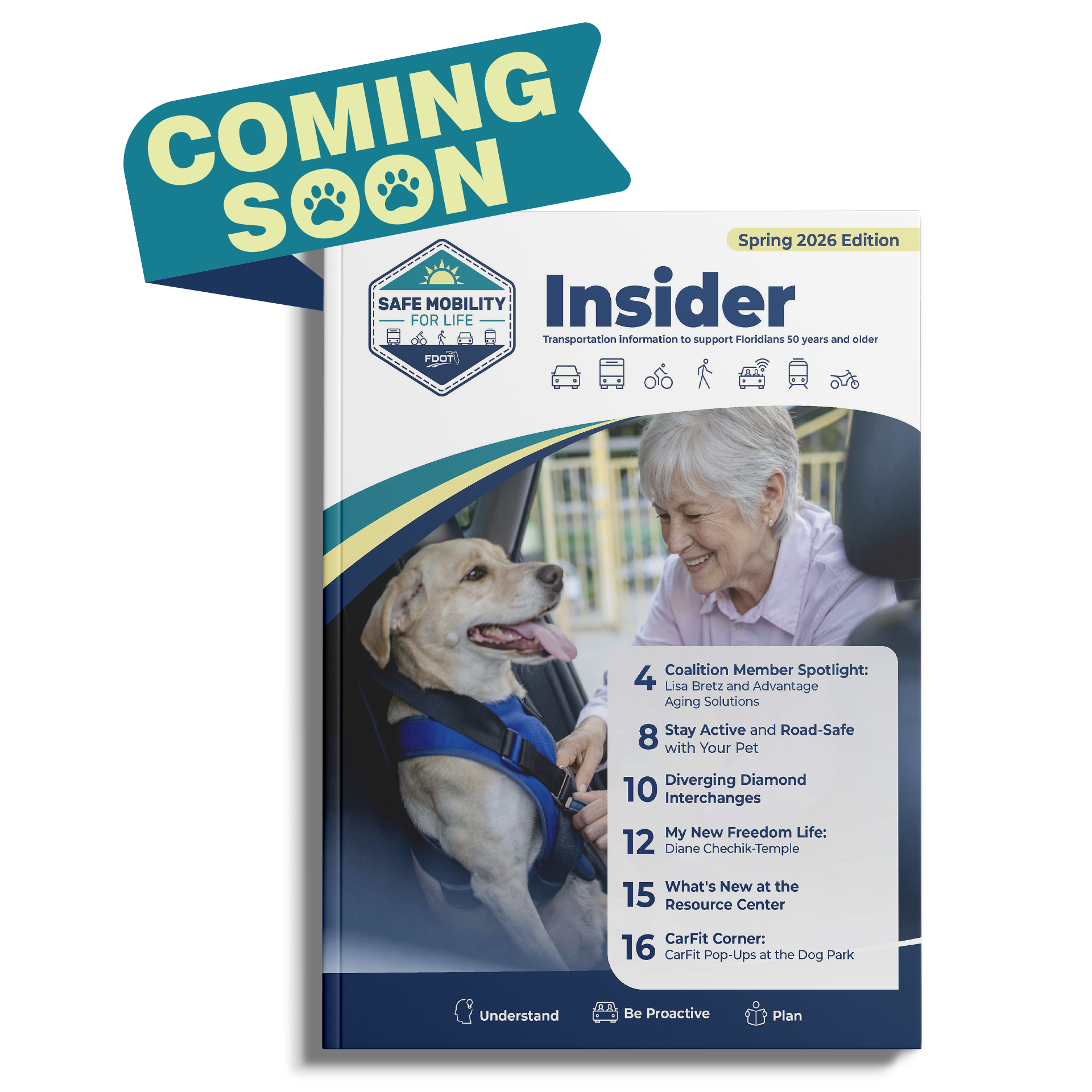 Mockup image of the upcoming Insider newsletter, Spring 2026 edition with text that reads Coming Soon